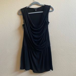 💛White House Black market sleeveless draped sash elasticized waist dress, XL